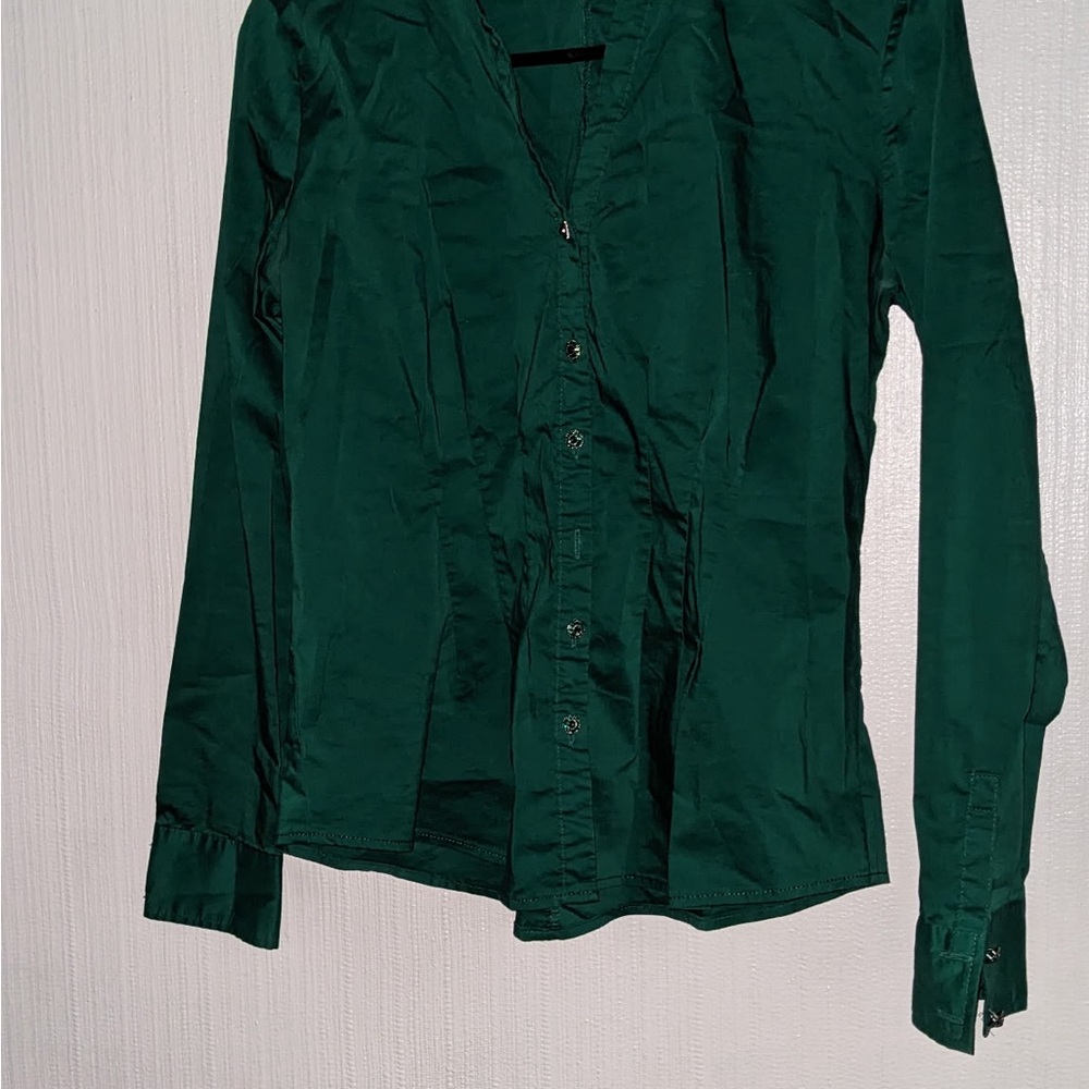 Green Button-Up Shirt